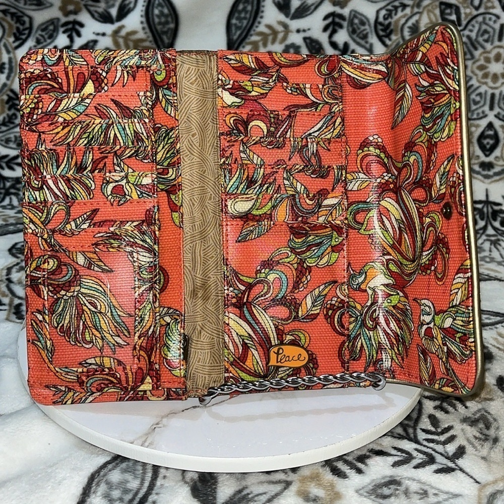 Sakroots Women's Artist Circle Trifold Wallet, Coral Treehouse, One Size - Picture 6 of 14